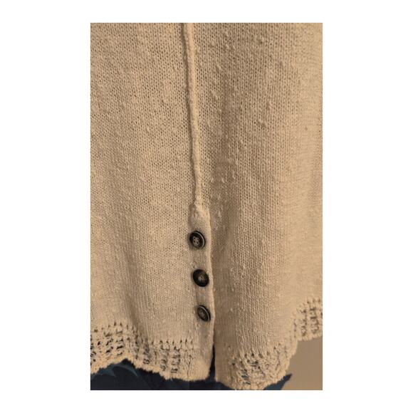 Lucky Brand Crochet-Sleeve Sweater with Back Button Detail – Size XL - Picture 5 of 5